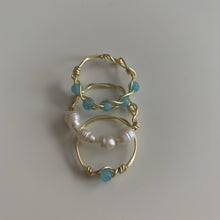 Load image into Gallery viewer, BLUE OCEAN CRYSTAL. ring set
