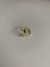 Load image into Gallery viewer, SNAKE GREEN CRYSTAL. ring set
