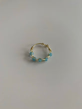 Load image into Gallery viewer, BLUE OCEAN CRYSTAL. ring set
