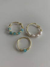 Load image into Gallery viewer, BLUE OCEAN CRYSTAL. ring set
