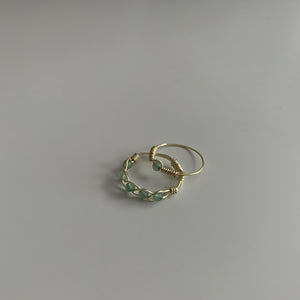 GREEN ADVENTURE STONE. ring set