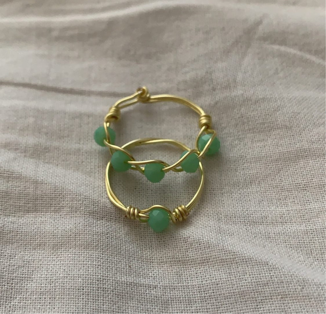 MINT CRYSTAL. ring set