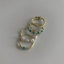 Load image into Gallery viewer, TURQOISE STONE. ring set
